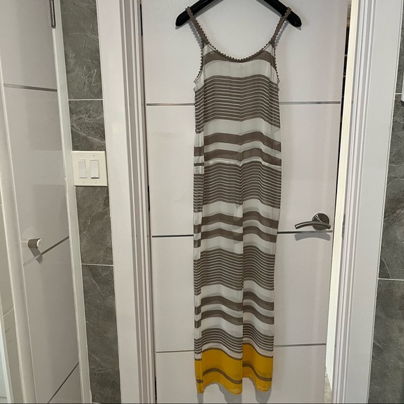 EUC Free People sheer silky striped jumpsuit - Picture 5 of 12